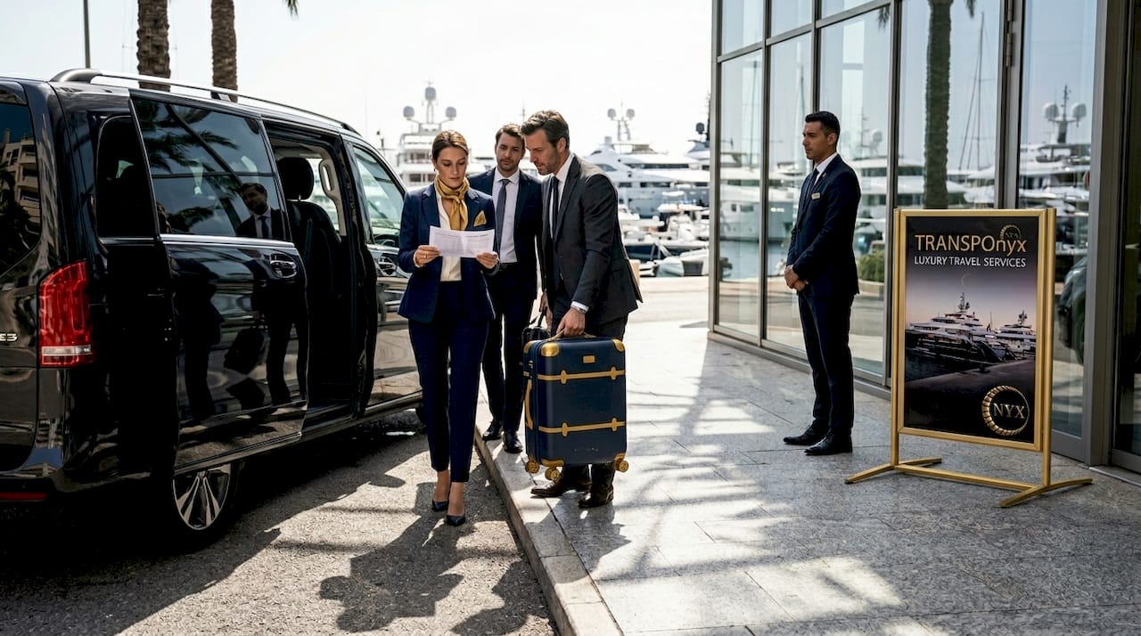 Luxury group arriving at Monaco port
