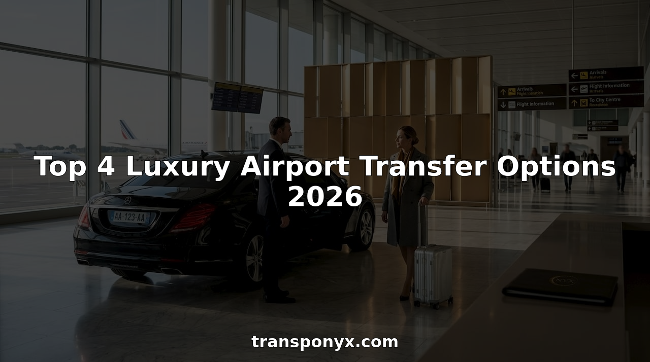 Chauffeur welcomes traveler at airport curb with luxury sedan