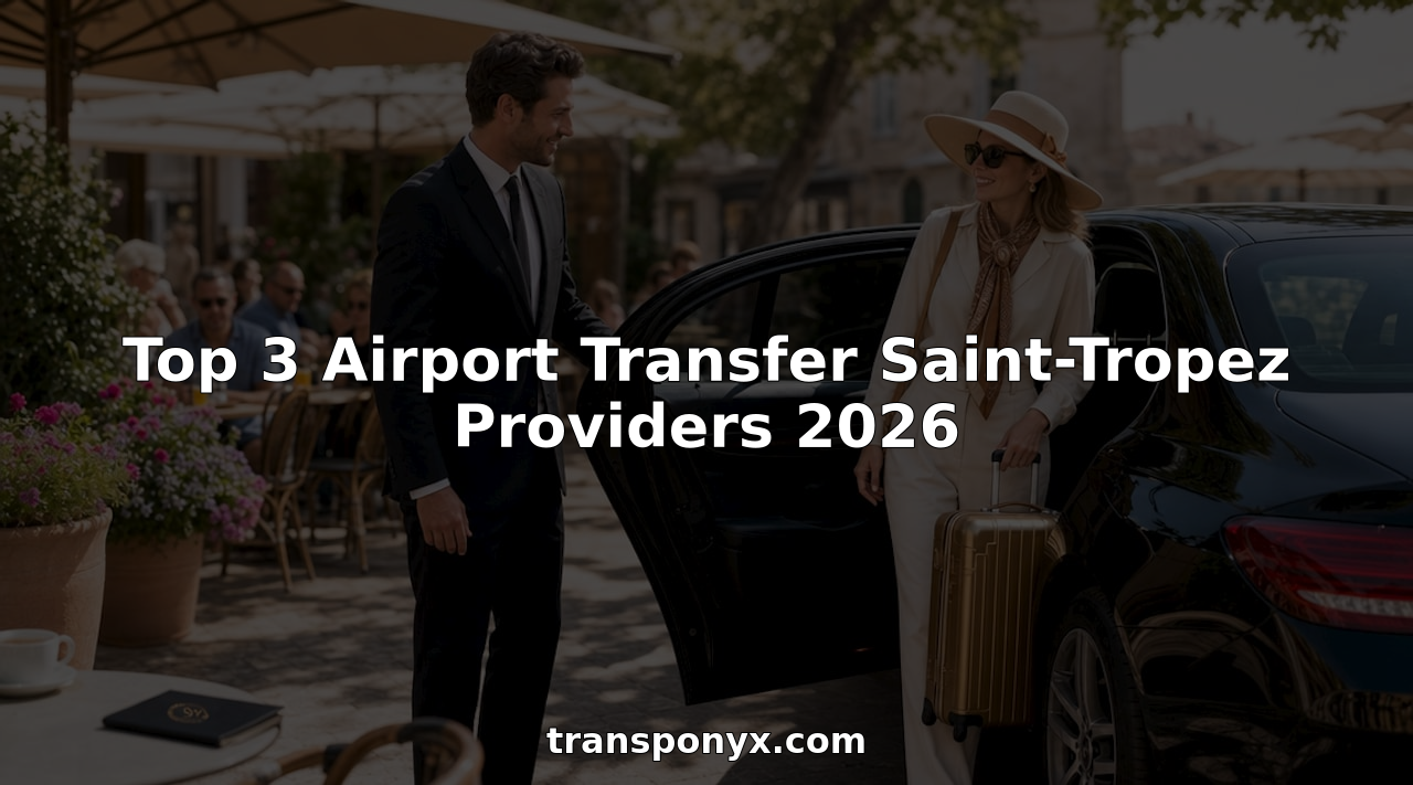 Chauffeur opening car door at Saint-Tropez airport