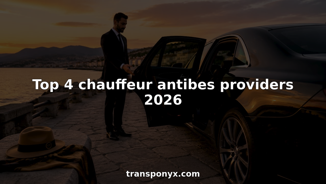 Chauffeur opening car door for passenger in Antibes street