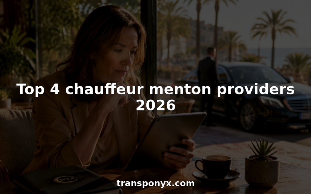 Top 4 chauffeur menton providers 2026